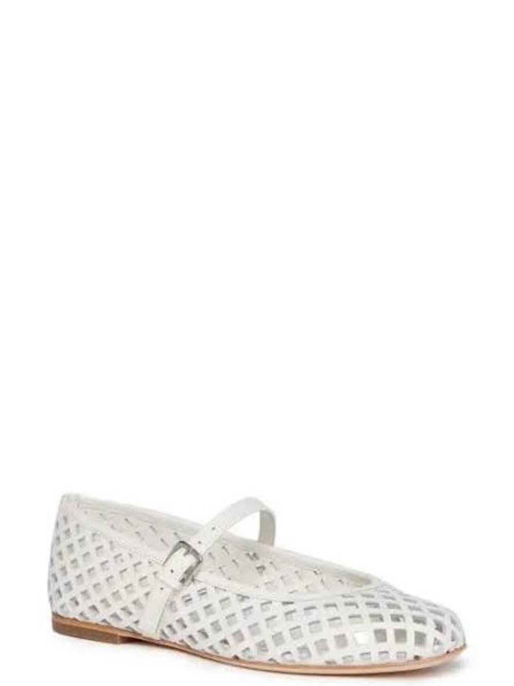 Size 10 - NIB PAIGE Jaden cream perforated flat